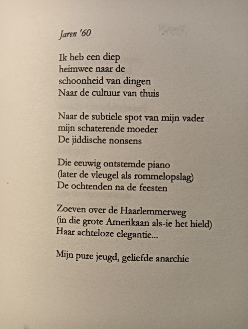 Uit de bundel Scherp dons (2005), opgedragen aan mijn ouders