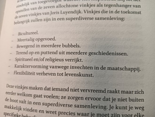 De zeven allochtone vinkjes die de auteur opstelde