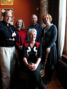 Redactiecommissie De strijdbare patiënt, vlnr: AJ Heerma van Voss, Gemma Blok, Joost Vijselaar, Michaja Langelaan. foto: M. Kaarsgaren